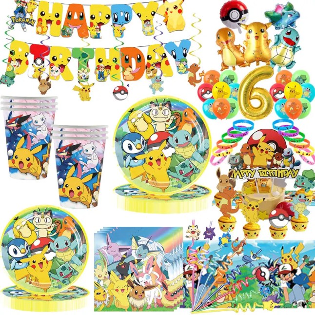 ערכת יום הולדת פוקימון – Pokemon Party Decoration