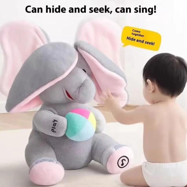 🐘 פיל הפרווה המזמר למשחק קוקו אינטראקטיבי! הכירו את החבר הכי מתוק ומרגיע של התינוק שלכם –