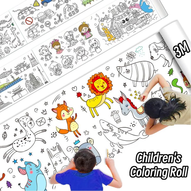 מחפשים דרך מקורית וסוחפת לעודד את היצירתיות של הילדים ללא גבולות? גליל נייר הצביעה באורך 3