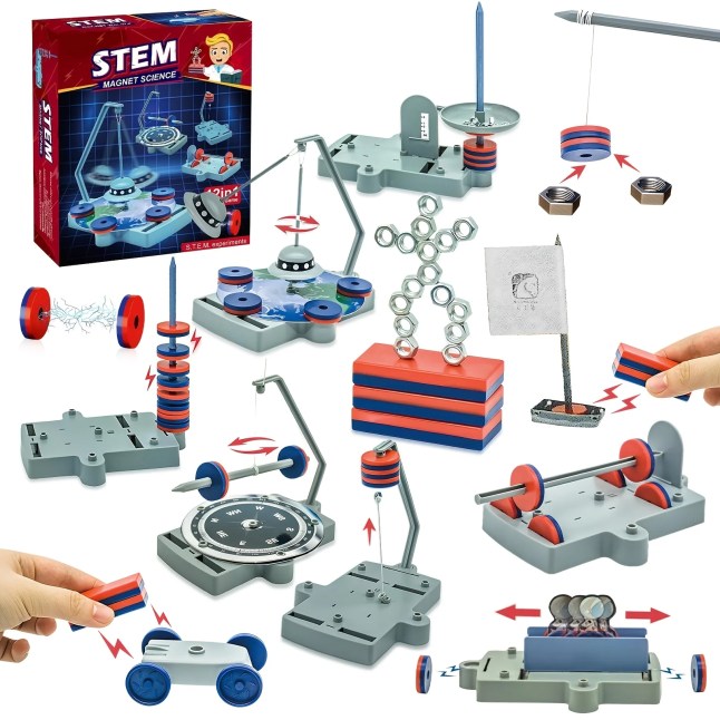 ערכת מדע ופיזיקה STEM – 12 ב-1 רחיפה מגנטית נגד כוח הכבידה! גלו את הקסם של המדע עם ערכת הנ