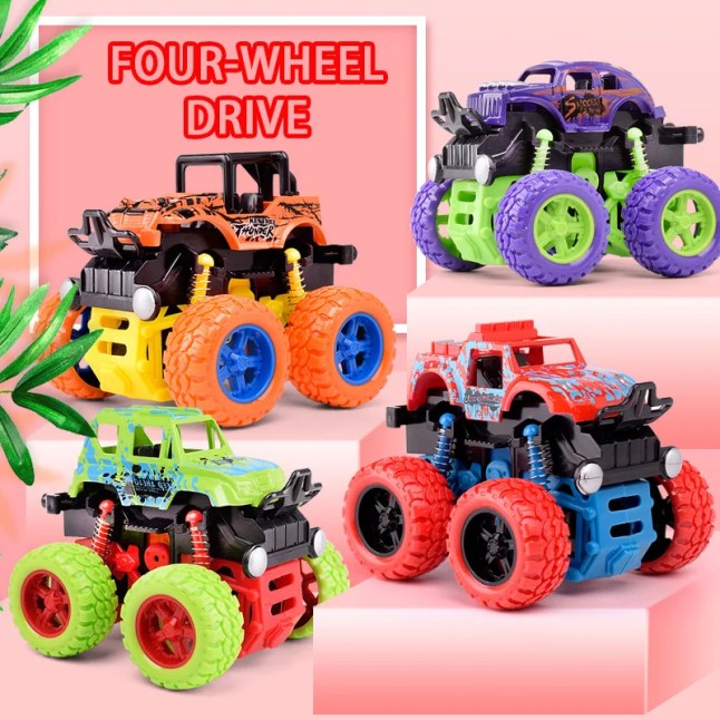 🏎️ היכונו למרוץ מלא באקשן ואדרנלין בסלון הבית! מכונית המרוץ 4x4 המונעת בכוח האינרציה (Pull