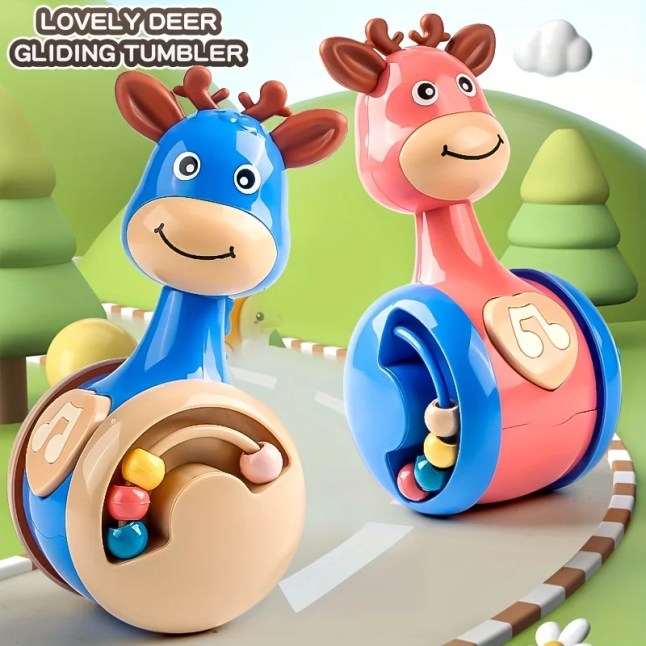 צעצוע נחום תקום מוזיקלי להתפתחות מוקדמת מבית Roly Poly! מלווה מושלם לשלבי ההתפתחות הראשוני