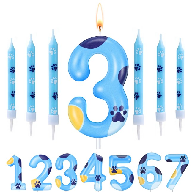 חוגגים יום הולדת ורוצים שהעוגה תיראה מושלמת? נרות עוגה מעוצבים בצורת כפות רגליים של כלב (B