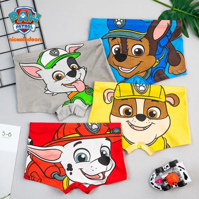 4Pcs/Lot Paw Patrol Boys Underwearמחפשים את השילוב המושלם בין נוחות מרבית לעיצוב שהילדים פ